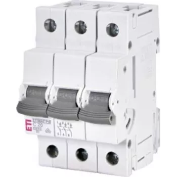 Disjoncteur miniature ETI ETIMAT P10 3 pôles C20 20A 10kA 400V AC