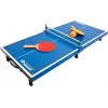 Ensemble de mini table de tennis de table DONIC SCHILDKRÖT, bleu, pliable, 68 x 33 x 9 cm, avec 2 raquettes, filet, 2 balles 838576