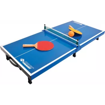 Ensemble de mini table de tennis de table DONIC SCHILDKRÖT, bleu, pliable, 68 x 33 x 9 cm, avec 2 raquettes, filet, 2 balles 838576