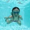 Lunettes de natation junior Capri SCHILDKROT, bleu/vert, anti-buée, verres en polycarbonate incassables, sangle réglable, 1 paire (940055)