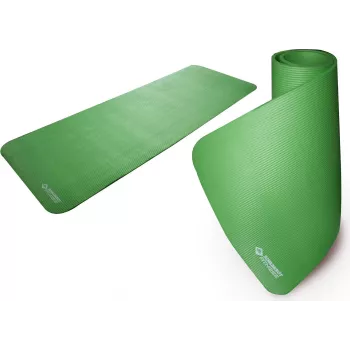 Tapis de fitness SCHILDKROT, 15 mm, vert, caoutchouc synthétique antidérapant, 180 x 60 cm 960051