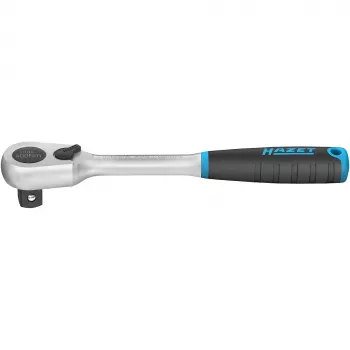 Cliquet réversible à denture fine HAZET 916HPK 1/2 pouce avec manche bi-matière