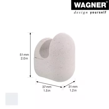 Crochet mural PILL Wagner design yourself, gris, 1 crochet, fixation à vis, plastique 17041321