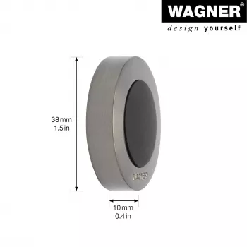 Butoir de porte Wagner design yourself EH 5138 en zamak et caoutchouc massif, nickelé mat (15513811)