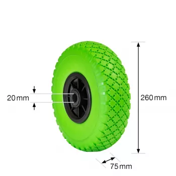 Roue de brouette plein caoutchouc Wagner design yourself RO 8262 verte 260 mm 4826201
