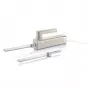 Couteau électrique GRAEF EK508EU 180 W, lames en inox, 2 lames à dents, poignée ergonomique, bloc de rangement en bois, interrupteur de sécurité, câble 1,2 m, blanc