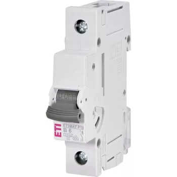 Disjoncteur miniature ETI ETIMAT P10 1P B6 6A, caractéristique B, 230/400V, 10kA