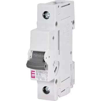 Disjoncteur miniature ETI ETIMAT P10 1P B6 6A, caractéristique B, 230/400V, 10kA