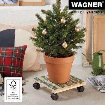 Chariot à plantes carré WAGNER design yourself GH0653 en bois 29 x 8 cm 20065301