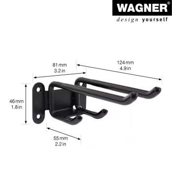 Support mural Wagner design yourself WH 2093 noir (15209301)