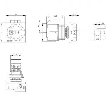 SIEMENS SIRIUS 3LD3 interrupteur principal / sectionneur de charge 16A 3 pôles 3LD30540TK53