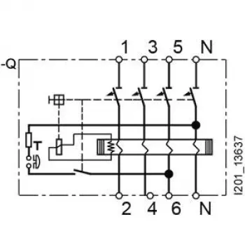 Siemens SENTRON 5SV36448 interrupteur différentiel, type A, 40 A, 300 mA, 4 pôles, 400 V, sélectif