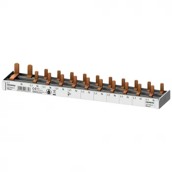 SIEMENS 5ST37840 barre omnibus à broches 16mm², 1x interrupteur différentiel 1P+N + 10x appareils compacts, 12 TE