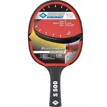 DONIC SCHILDKRÖT raquette de tennis de table d'apprentissage Protection Line S500, noir/rouge, revêtement lisse Jade 713055