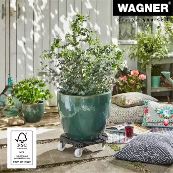WAGNER design yourself rouleau à plantes GH0558 plastique, Ø 38,5 cm vert foncé rond, 1 pièce 20055801