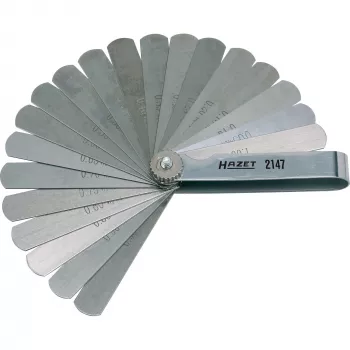 HAZET 2147 jauge d'épaisseur, 13 lames, 0,05-1,00 mm, métrique