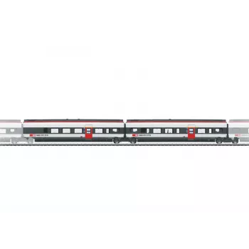 Märklin 043453 ensemble de voitures complémentaires H0 SBB Giruno, 2 pièces, époque VI, AC, éclairage intérieur LED
