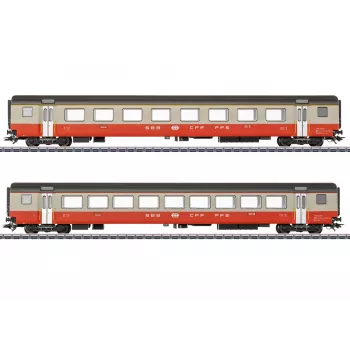 Märklin 42191 ensemble de 2 voitures voyageurs H0 Swiss Express des SBB