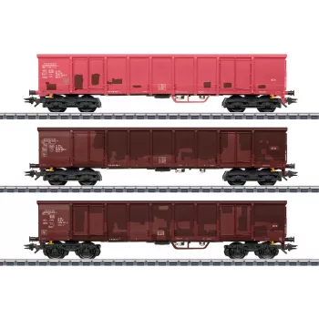 Wagon à ranchers avec chargement de bois Märklin 047188 H0, époque IV DB, 3 rails AC