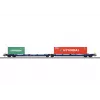 Wagon-poche double Sdggmrss Märklin 47474 échelle H0 1:87 bleu cobalt 393 mm