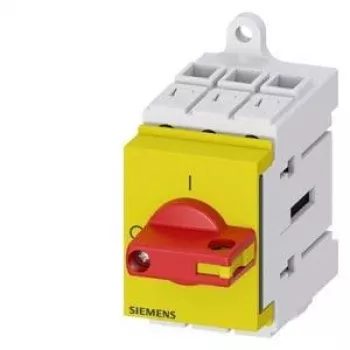 Siemens 3LD30300TK13 Interrupteur principal / sectionneur de charge, 3 pôles, 16 A, 7,5 kW, rouge/jaune