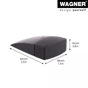 Butoir de porte à fixation au sol EH 5150 en zamak et plastique, nickel mat, hauteur 45 mm Wagner design yourself 15515011