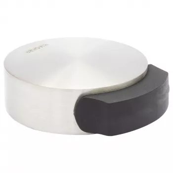 Butoir de porte à fixation au sol EH 5111 en zamak avec anneau en caoutchouc, nickel satiné, diamètre 50 mm Wagner Design Yourself (15511111)