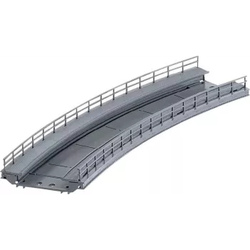 Märklin Rampette courbe pour pilier de pont à l'échelle H0, gris 074623