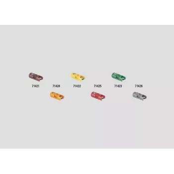 Märklin 71425 Connecteurs à manchon rouges – ensemble de 10 douilles pour train miniature pour câblage d'alimentation et de signal