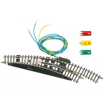 Aiguillage courbe électromagnétique à droite Märklin échelle Z - noir/jaune (8569)