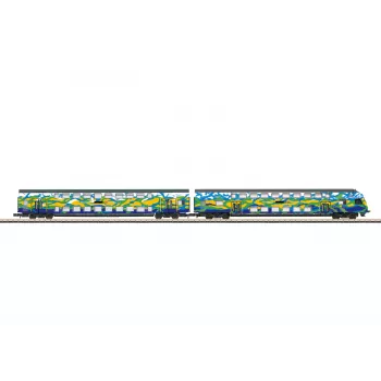 Ensemble de voitures à deux niveaux Märklin 87307 échelle Z Touristik 2 DB AG (1:220, 2 voitures)