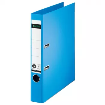 LEITZ 180° Classeur à levier A4 50 mm bleu clair carton (1008-00-30)