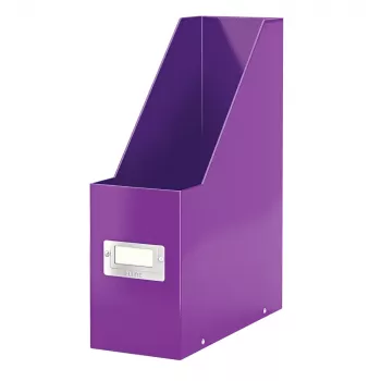 LEITZ Click & Store WOW Porte-revues A4, carton rigide violet avec film PP, montage à boutons pression, 1 pièce (6047-00-62)