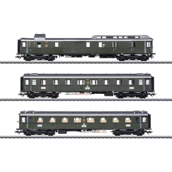 Märklin 42490 Ensemble de 3 voitures H0 voitures de train express PwPost4ü-28 de la DRG