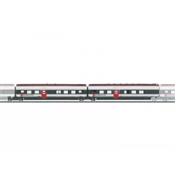 Märklin 043452 H0 ensemble de voitures complémentaires 2 pour Giruno SBB, 2 voitures intermédiaires, époque VI