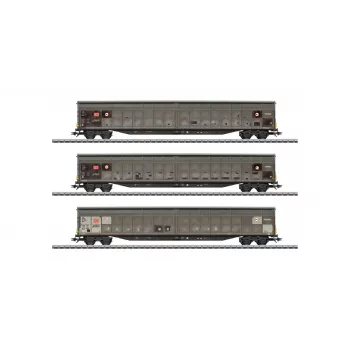 Märklin 48067 H0 Ensemble de 3 wagons à parois coulissantes DB AG