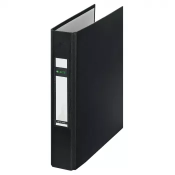 Classeur à anneaux standard LEITZ A5, 2 anneaux D, noir, dos 37 mm 4213-00-95