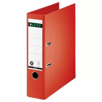 Classeur à levier LEITZ 180° A4 80 mm rouge clair carton 1007-00-20