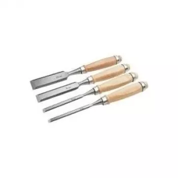 Ensemble de 4 ciseaux à bois Brüder Mannesmann avec coffret de rangement