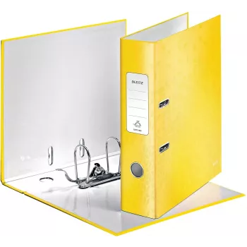 Classeur à levier Leitz 180° WOW A4 jaune dos 80 mm 600 feuilles carton 10050016