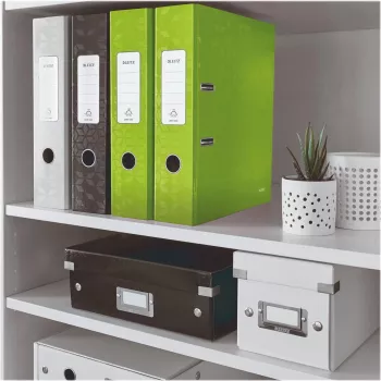 Classeur à levier Leitz 180° WOW A4 à mécanisme à levier, anneau rond, carton, vert, 600 feuilles, 80 g/m² (10050054)