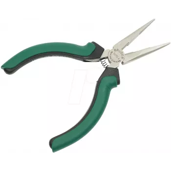 Pince à becs longs BRÜDER MANNESMANN GREEN LINE, 125 mm, droite, acier à outils, poignée vert/noir M 1070-4