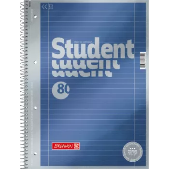 Bloc-notes BRUNNEN Premium Student College Block A4 ligné avec lignes de marge, lot de 5 1067127