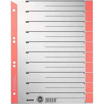 LEITZ intercalaires en carton A4, rouge, 25 feuilles (16523025)
