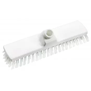 Haug Bürsten tête de brosse à récurer 8770, corps en PP blanc, soies en PBT, largeur 300 mm