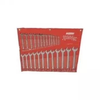 Jeu de clés mixtes BRÜDER MANNESMANN M130-25, 25 pièces, métrique 6-32 mm, acier chrome-vanadium, DIN 3113, dans une trousse en textile enroulable