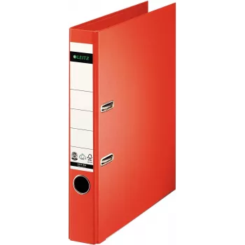 Classeur à levier LEITZ 180° A4 50 mm rouge clair carton 1008-00-20