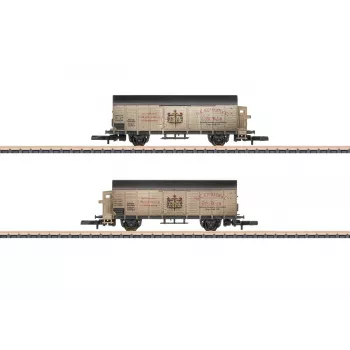 Märklin 82553 échelle Z ensemble de 2 wagons couverts transport de vin mousseux Kessler DRG