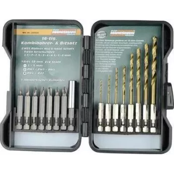 Brüder Mannesmann ensemble de 16 forets et embouts TiN M54325