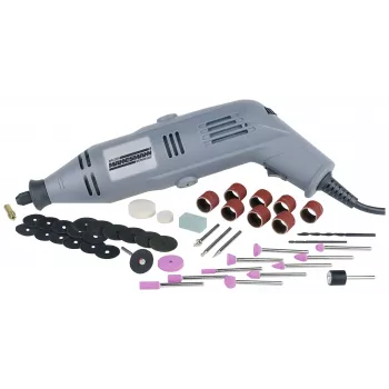 BRÜDER MANNESMANN ensemble de meulage à grande vitesse, 50 pièces, 135 W, dans un coffret de rangement M92575